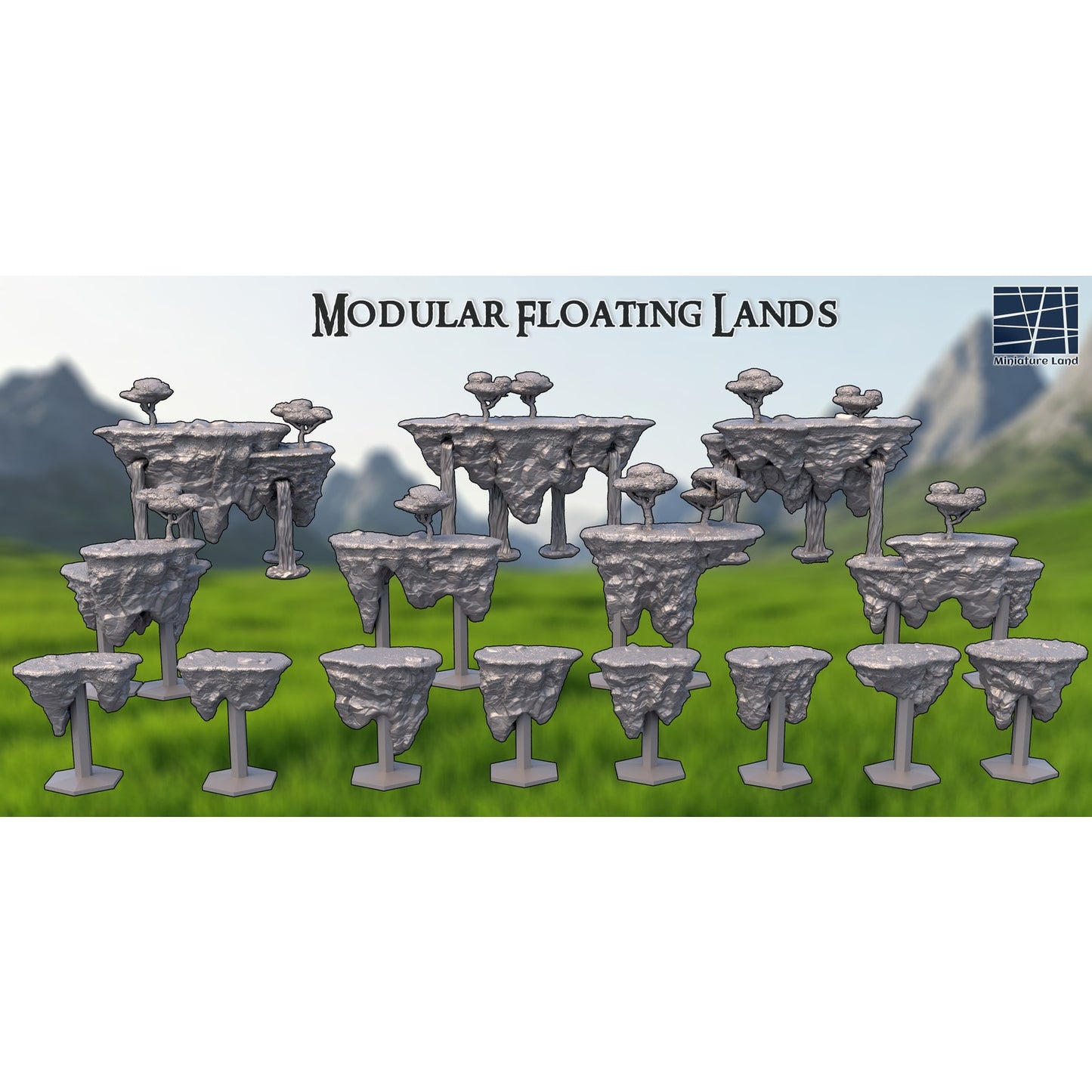 Modular Floating Lands DND, Wargames Tabletop Terrain 28mm