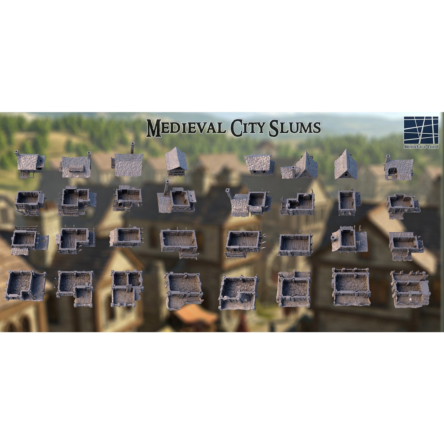 Medieval City Slums DND, Wargames Tabletop Terrain