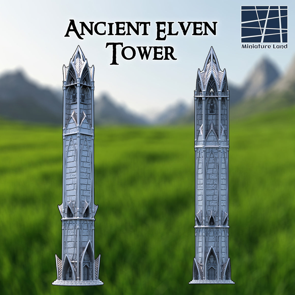 Ancient Elven Tower DND, Wargames Tabletop Terrain