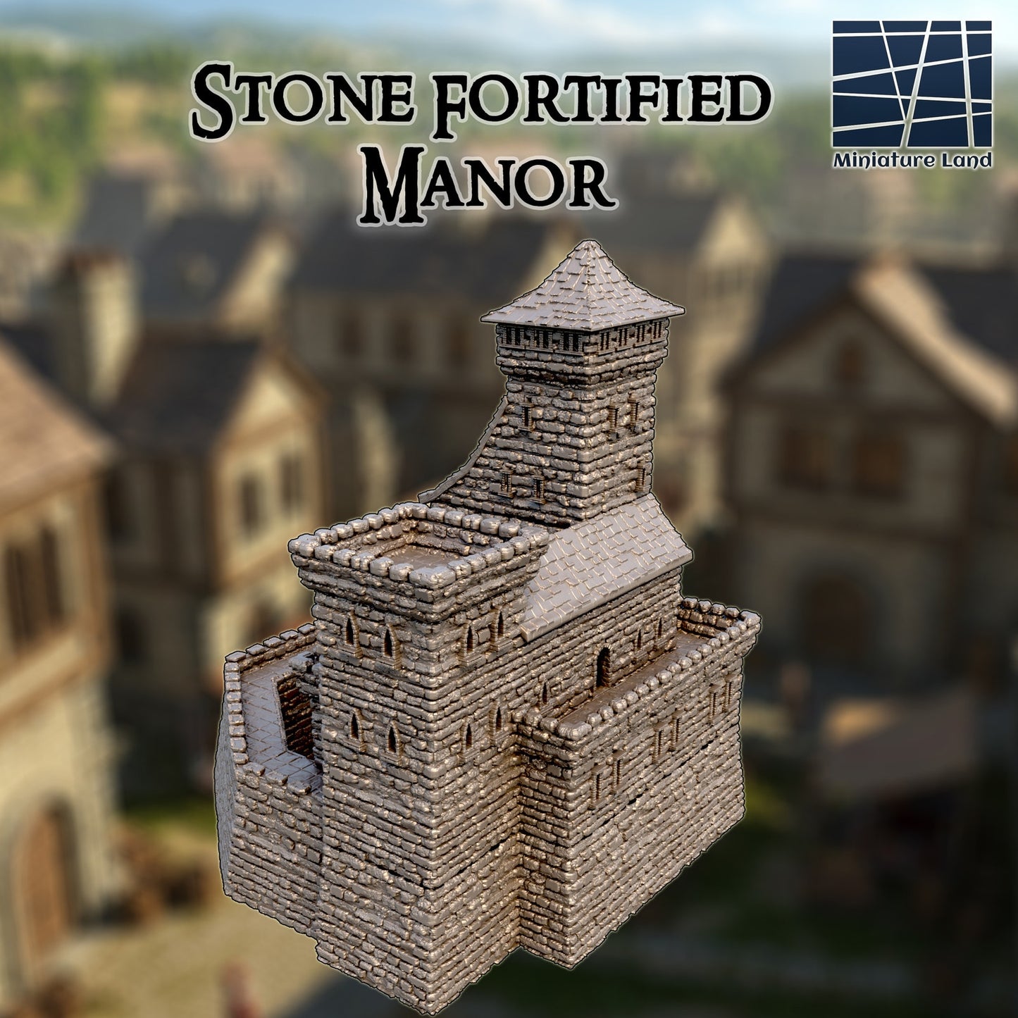 Stone Fortified Manor Medieval Castle DND Terrain 28mm
