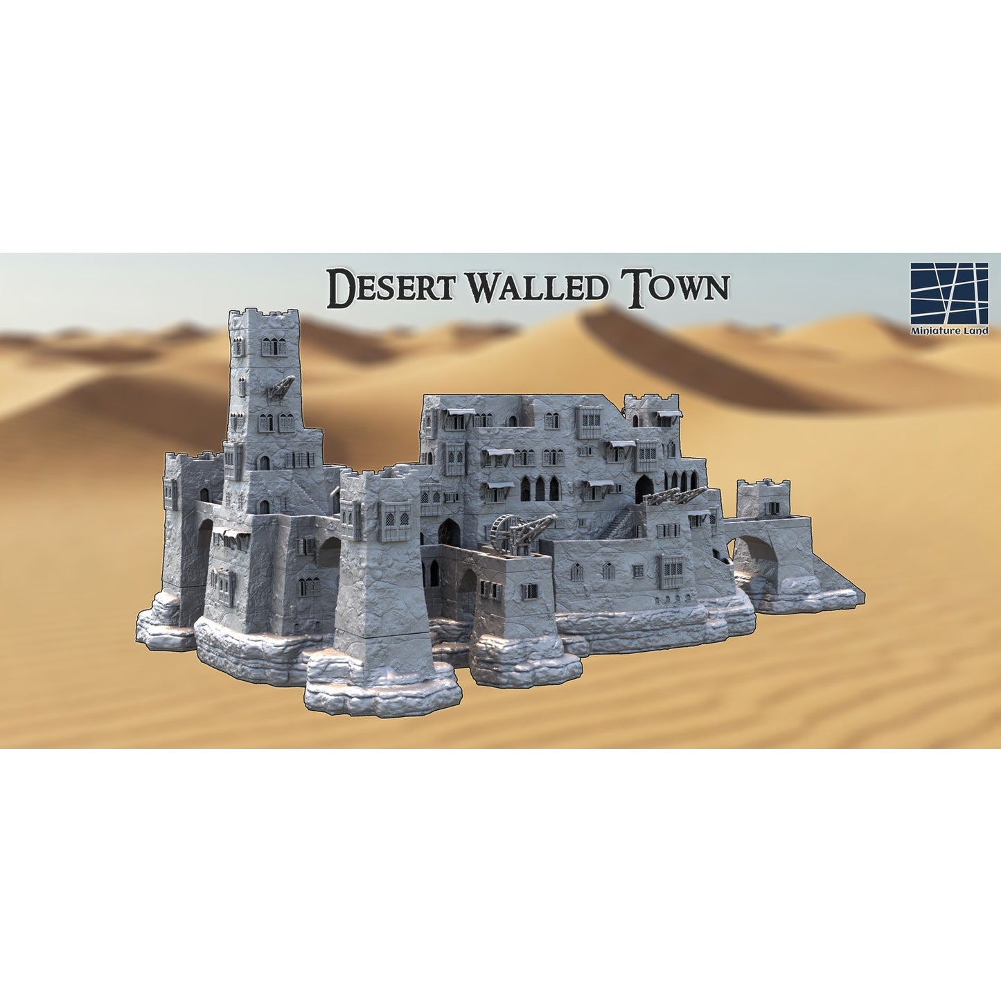 Desert Walled Town DND Terrain 28mm