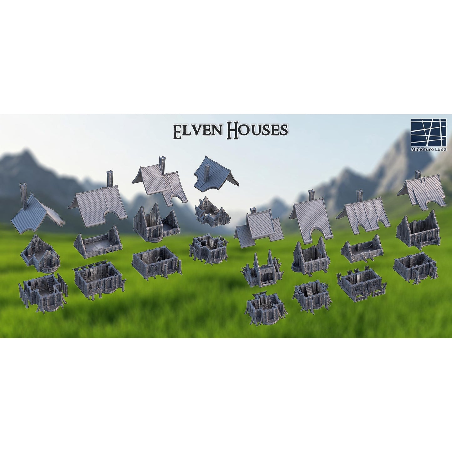 Modular Elven Houses Tabletop Terrain