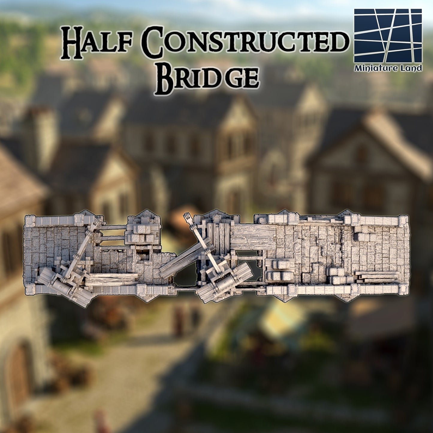 Half Constructed Bridge DND Terrain 28mm