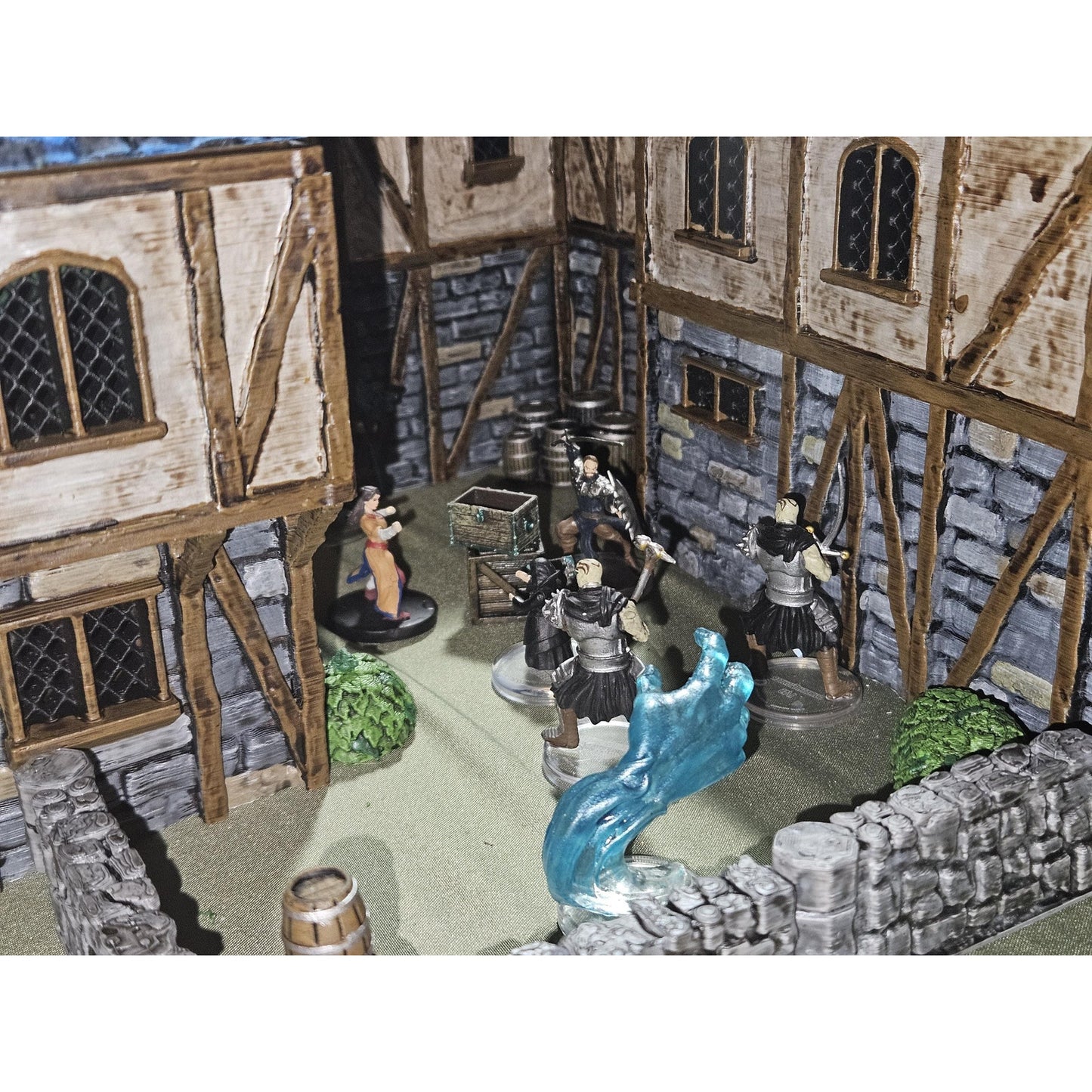 Medieval Town Houses Tabletop Terrain- Terrain Fantasy for D&D, Warhammer 28MM