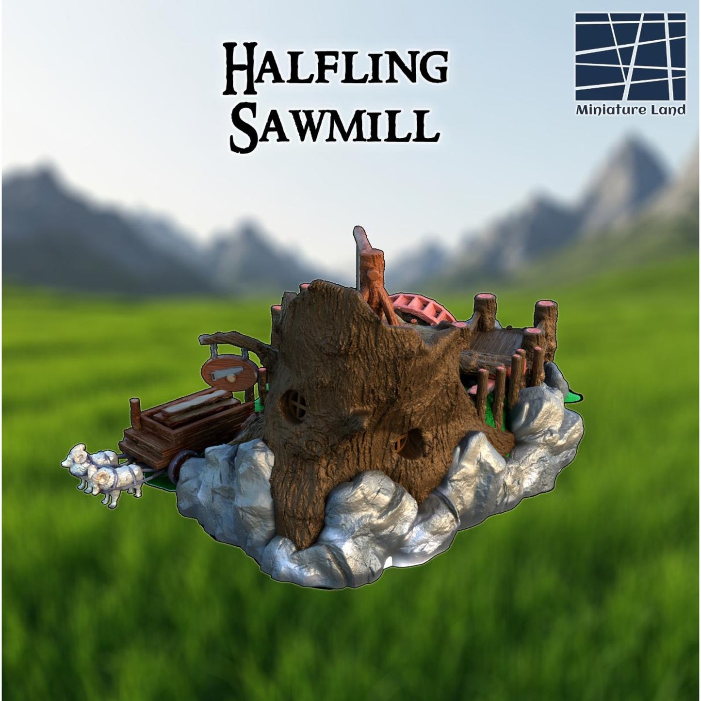 Halfling Sawmill DND Tabletop Terrain