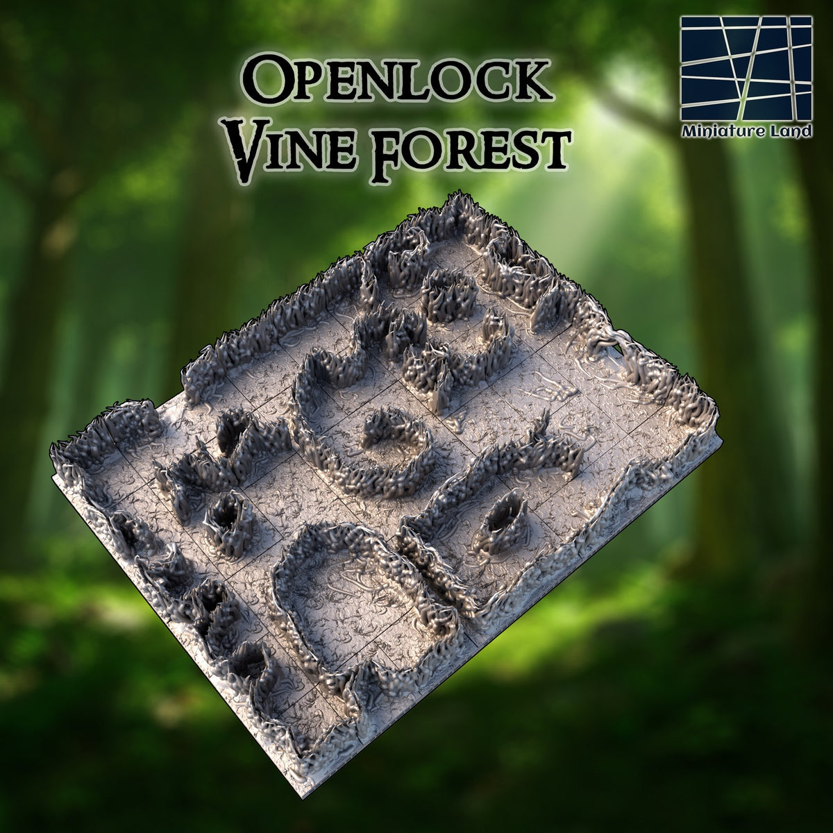Vine Forest Open Lock DND, Wargames Tabletop Terrain