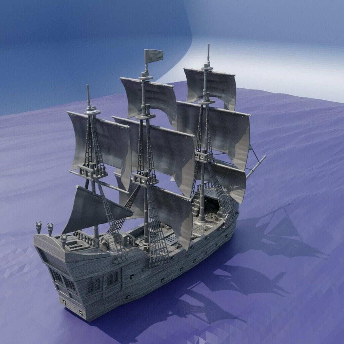 Modular Galley Ship Tabletop Terrain