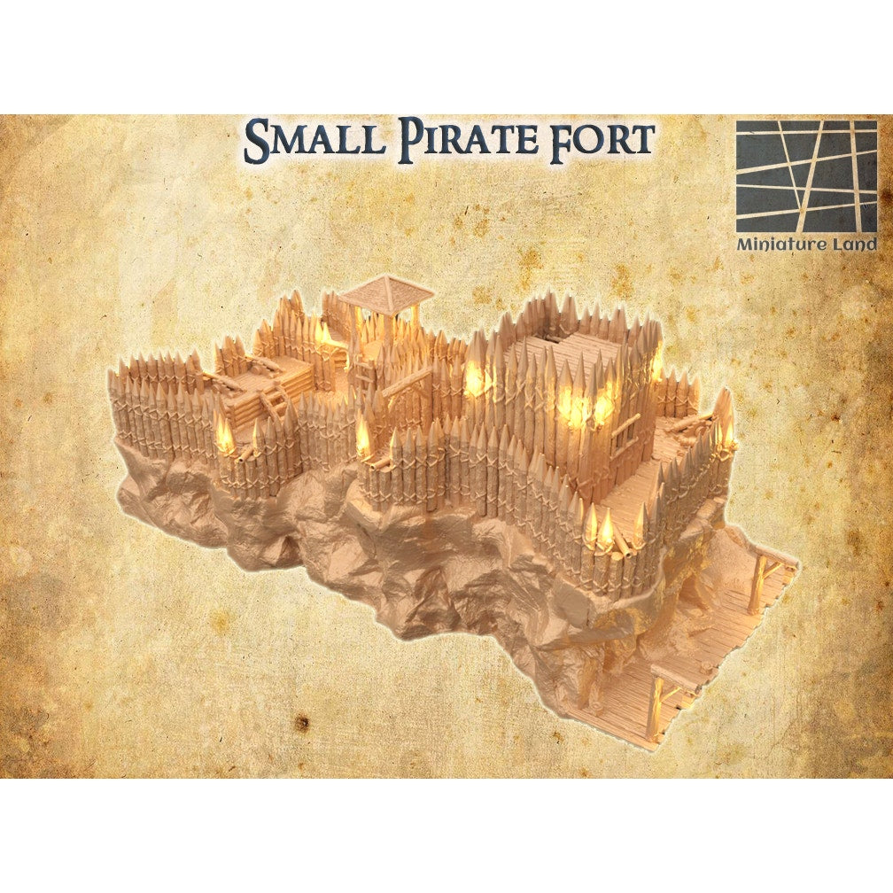 Small Pirate Fort DND, Wargames Tabletop Terrain