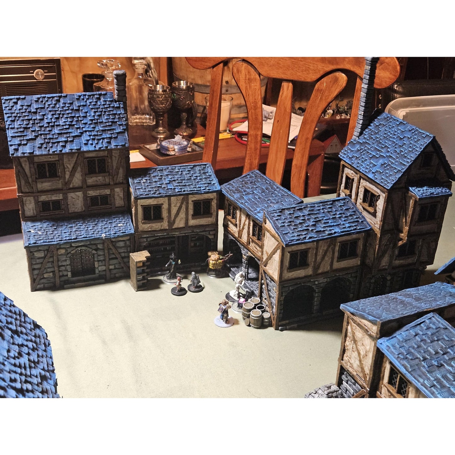 Medieval Town Houses Tabletop Terrain- Terrain Fantasy for D&D, Warhammer 28MM
