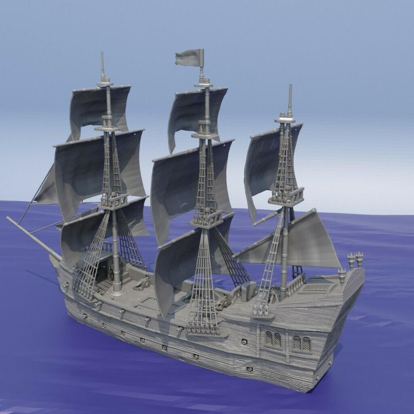 Modular Galley Ship Tabletop Terrain