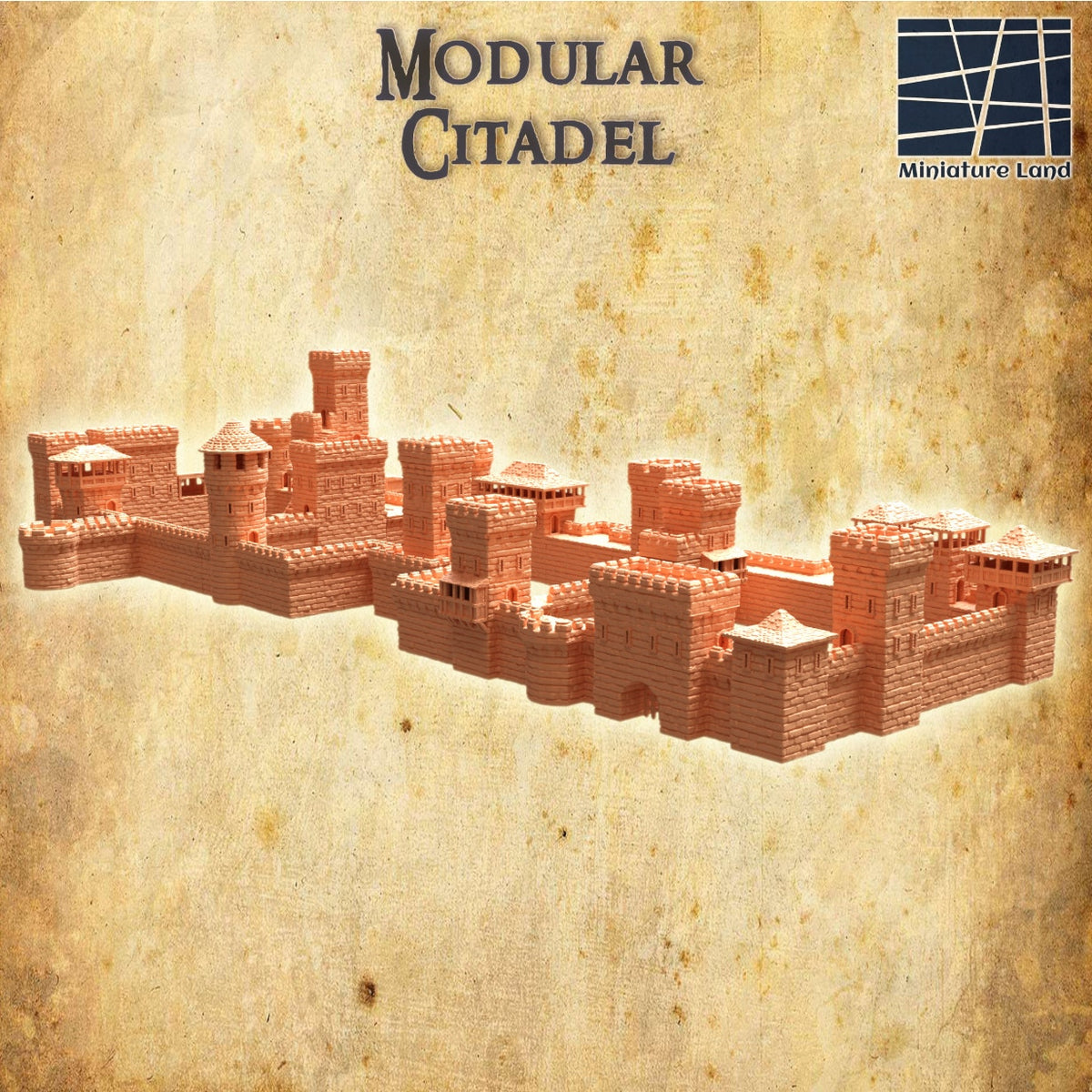 Medieval Modular Castle DND, Wargames Tabletop Terrain