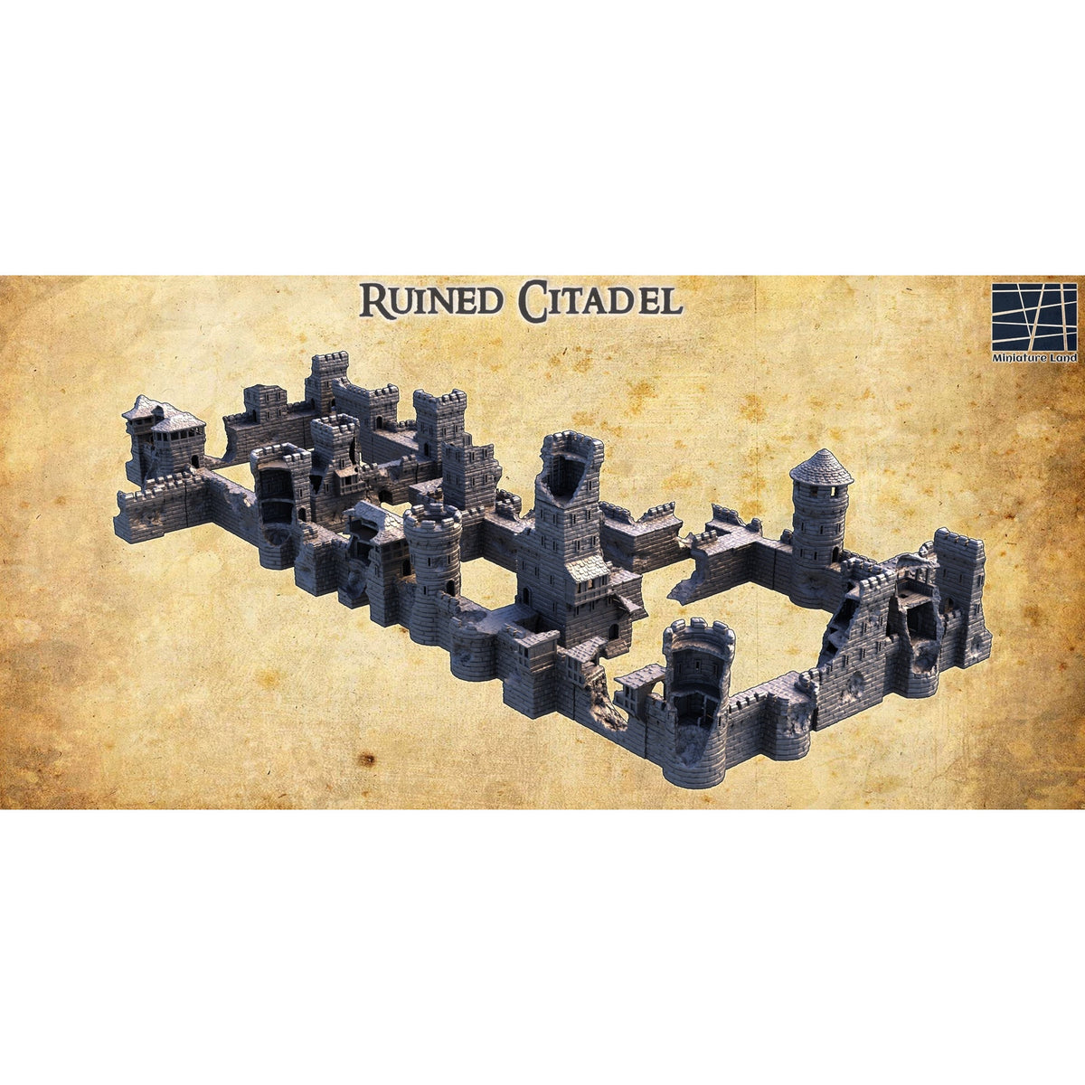 Ruined Citadel Modular Castle DND Tabletop Terrain