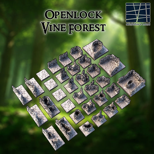 Vine Forest Open Lock DND, Wargames Tabletop Terrain