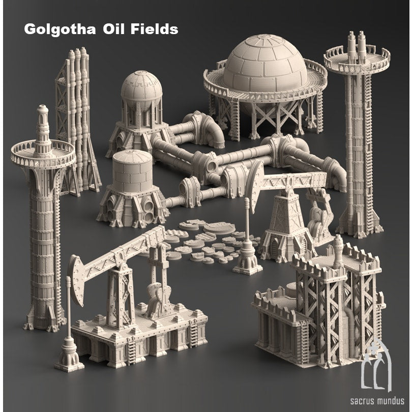 Imperial Oil Field Grimdark Sci Fi Industrial Tabletop Terrain