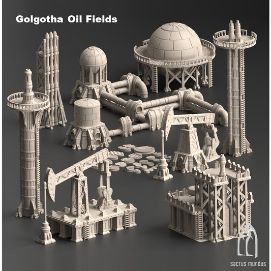 Imperial Oil Field Grimdark Sci Fi Industrial Tabletop Terrain