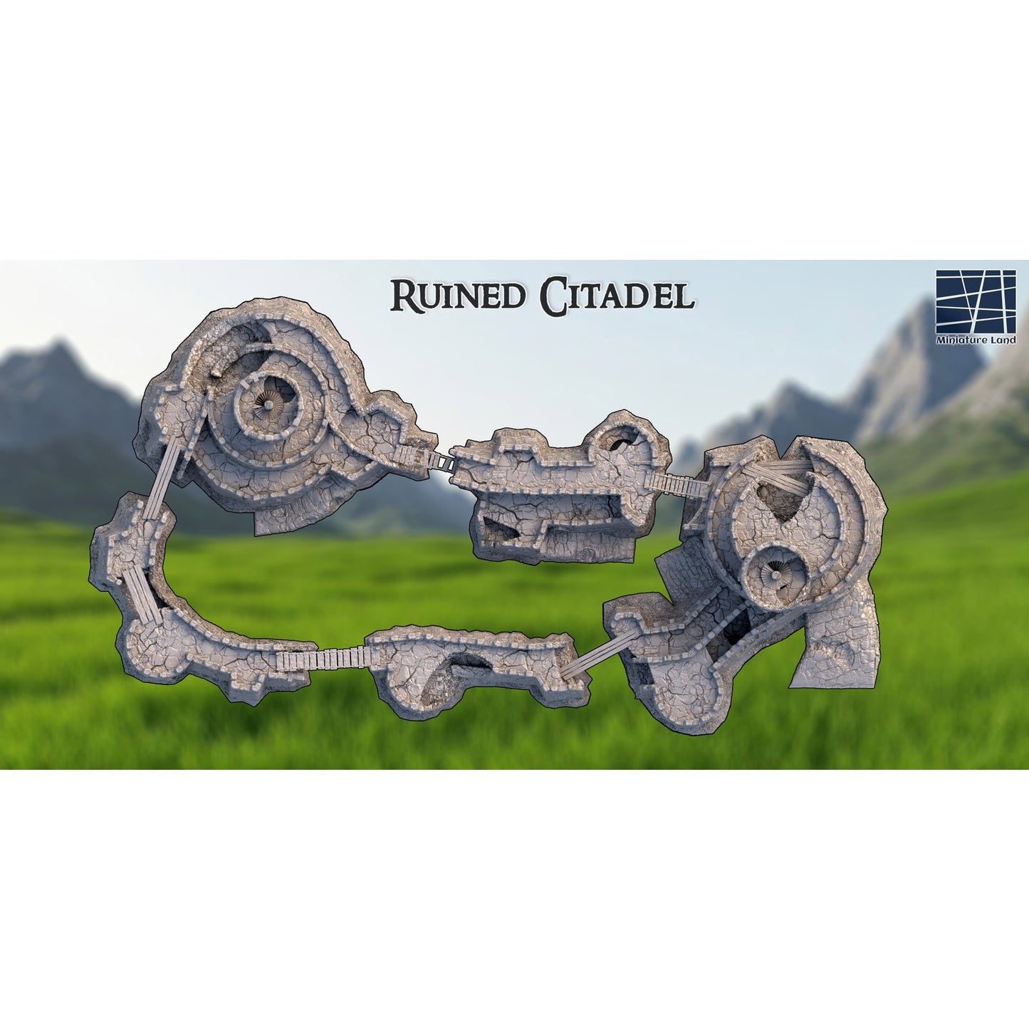 Ruined Citadel DND Terrain Modular Castle Ruins