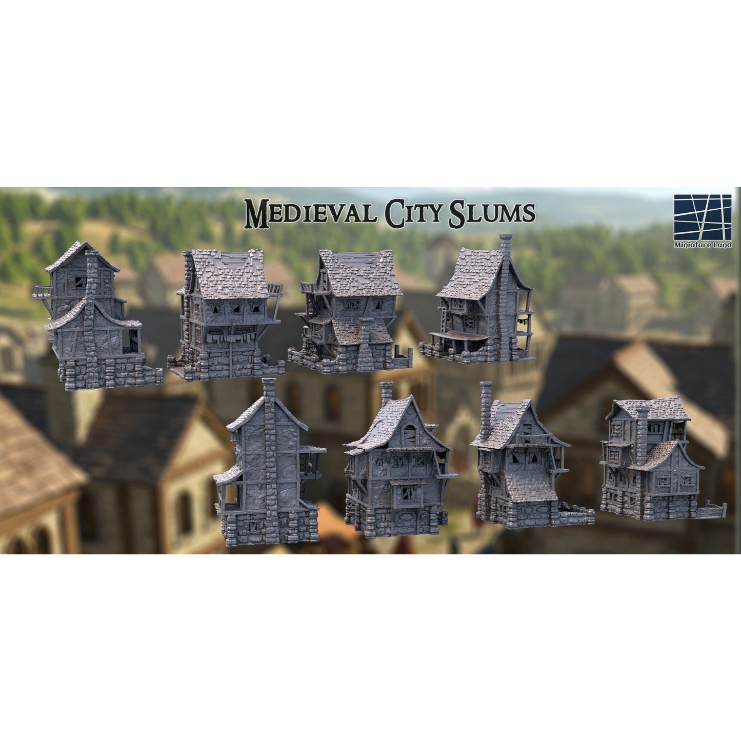 Medieval City Slums DND, Wargames Tabletop Terrain