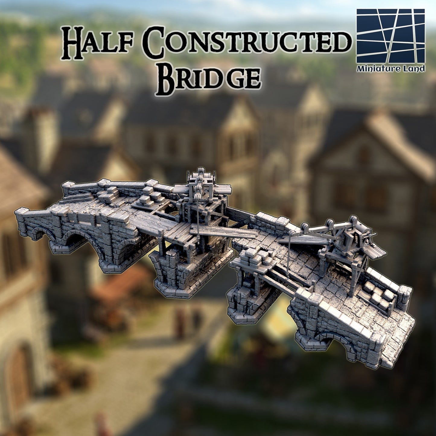 Half Constructed Bridge DND Terrain 28mm
