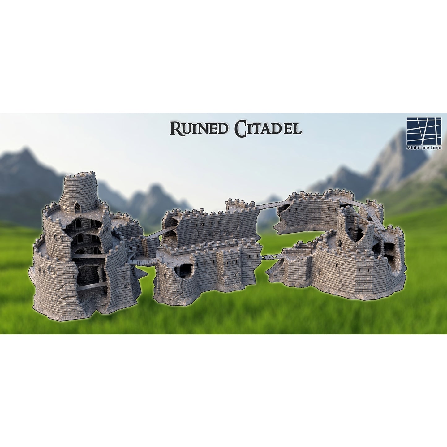 Ruined Citadel DND Terrain Modular Castle Ruins