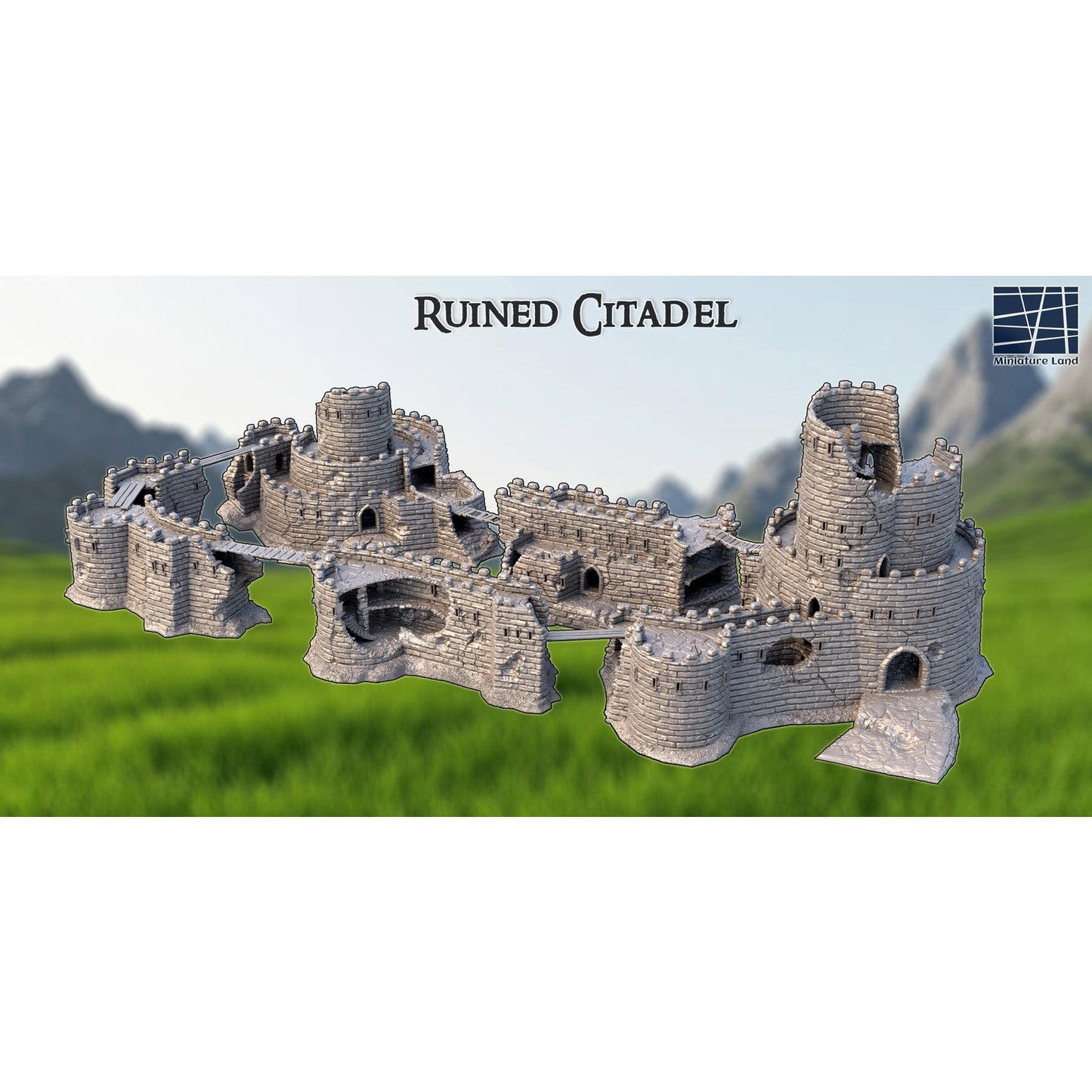 Ruined Citadel DND Terrain Modular Castle Ruins
