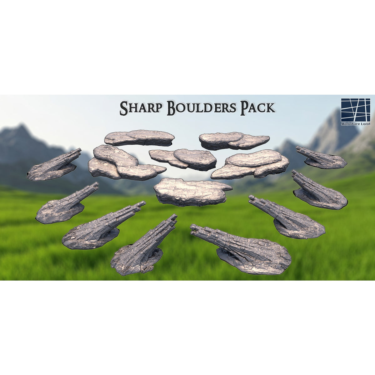 Sharp Boulders Pack DND Modular Scatter Terrain