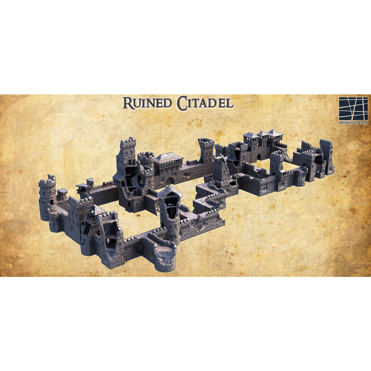 Ruined Citadel Modular Castle DND Tabletop Terrain
