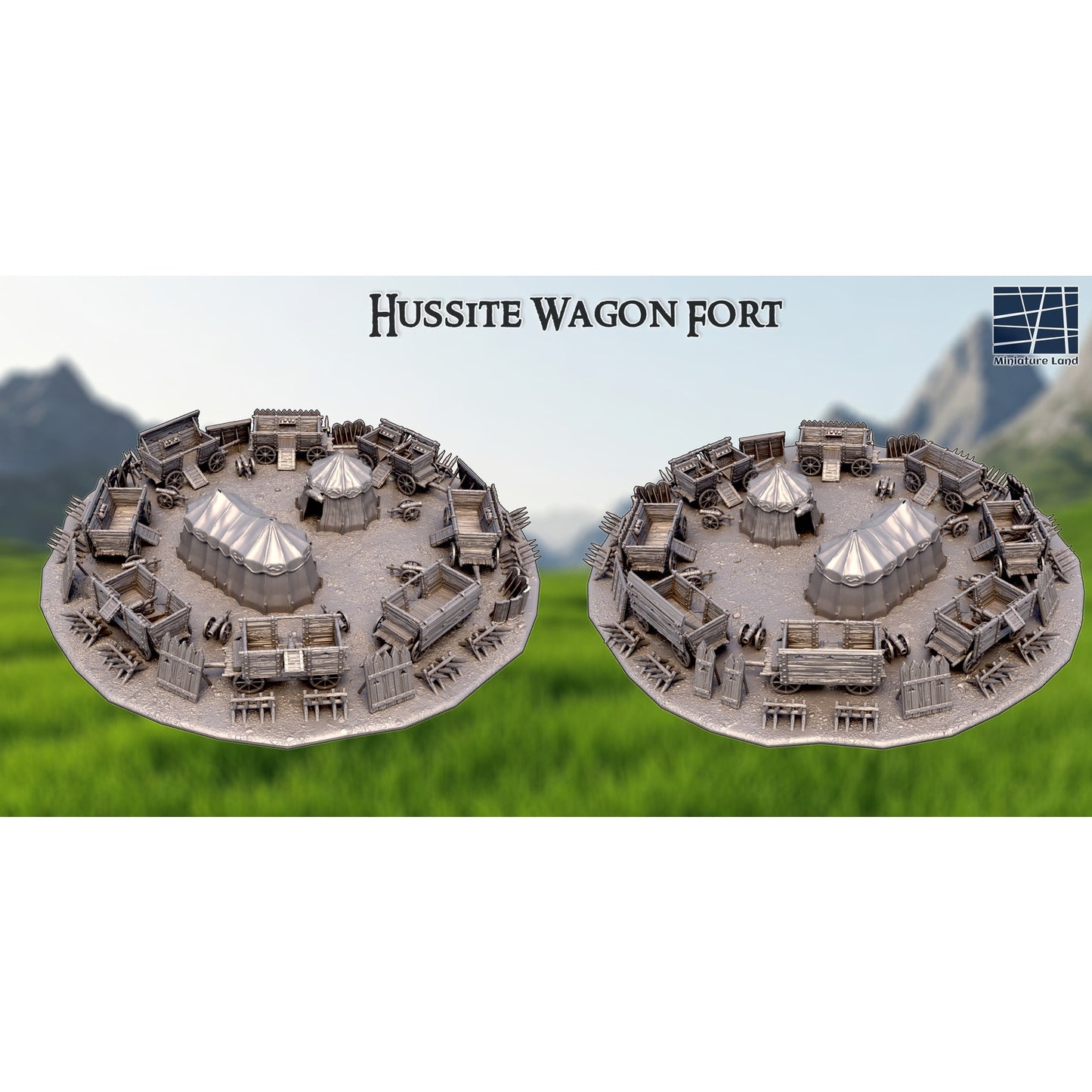 Hussite Wagon Fort Medieval Encampment DND Terrain 28mm