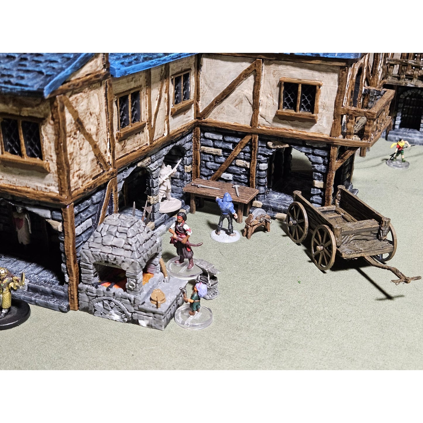 Medieval Town Houses Tabletop Terrain- Terrain Fantasy for D&D, Warhammer 28MM