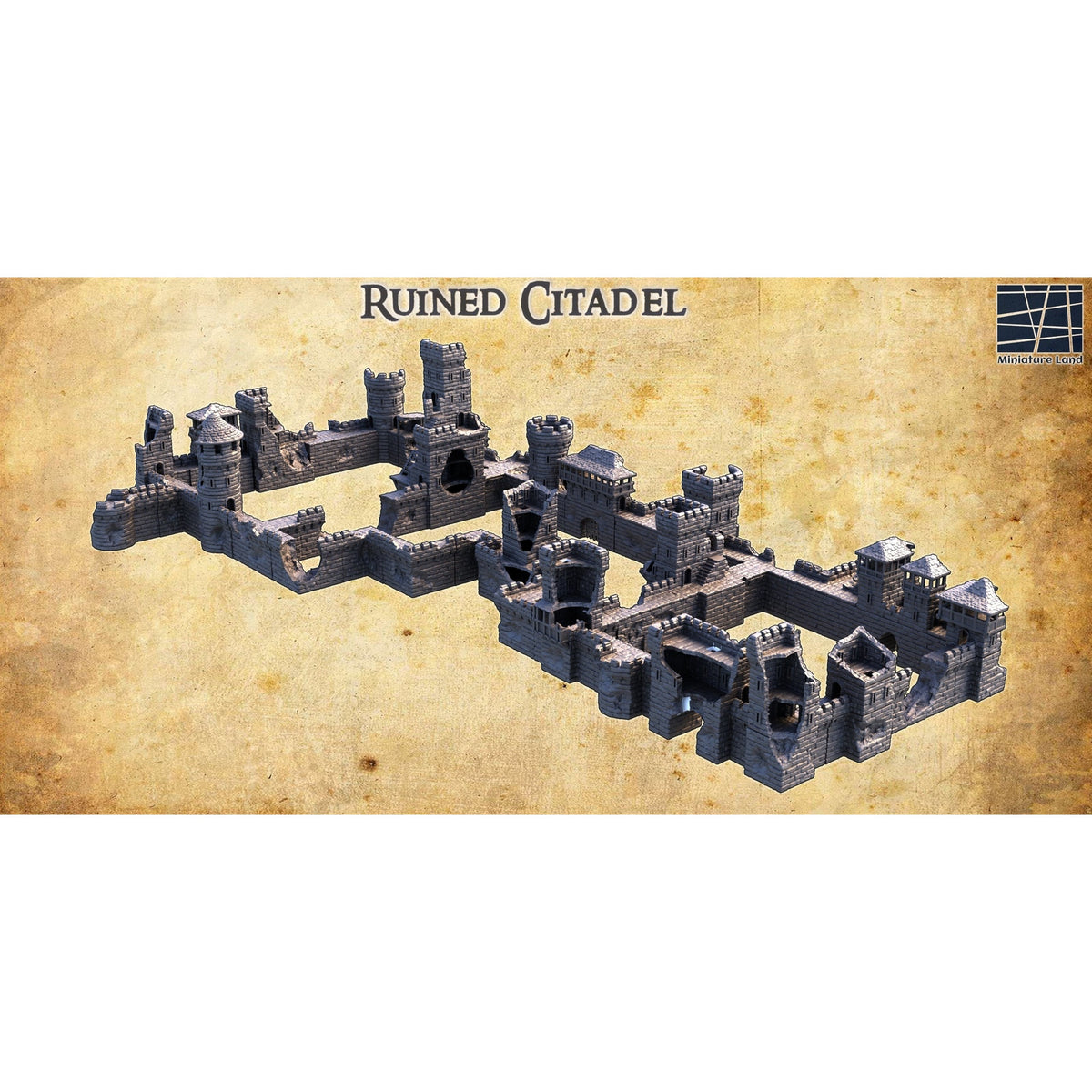 Ruined Citadel Modular Castle DND Tabletop Terrain