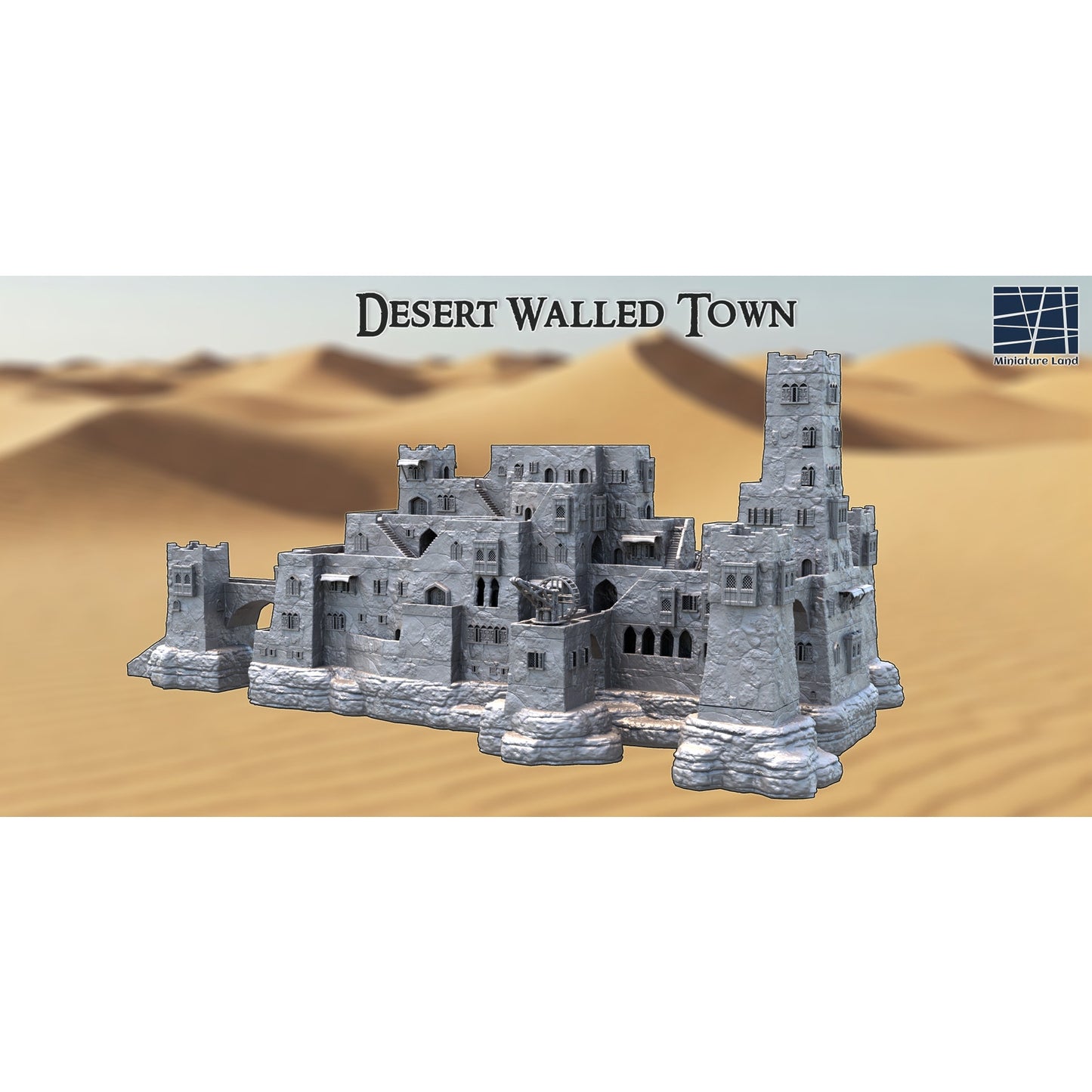 Desert Walled Town DND Terrain 28mm