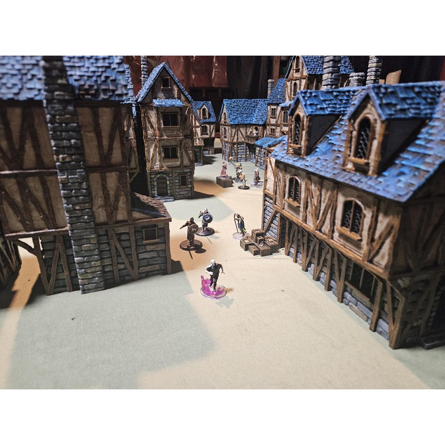 Medieval Town Houses Tabletop Terrain- Terrain Fantasy for D&D, Warhammer 28MM