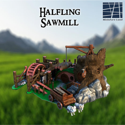 Halfling Sawmill DND Tabletop Terrain