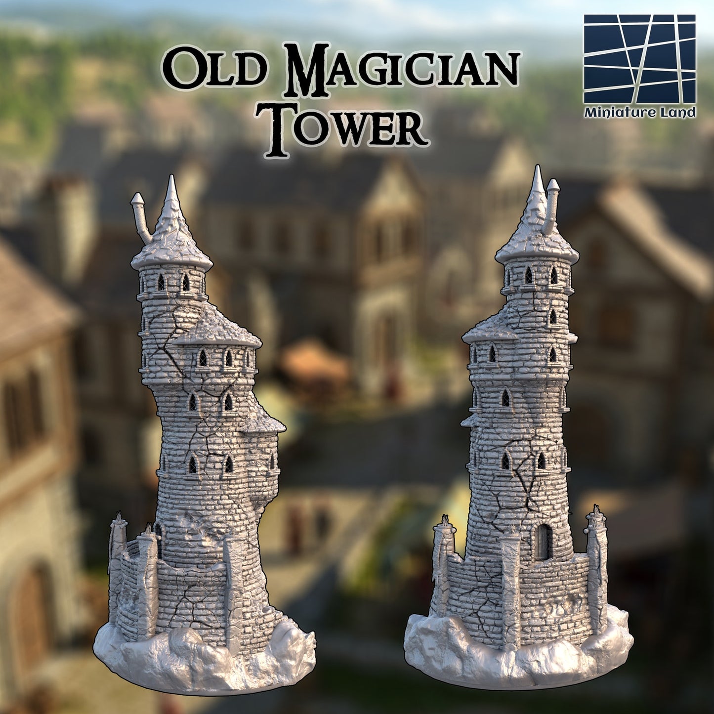 Old Wizard Tower DND, Wargames Tabletop Terrain