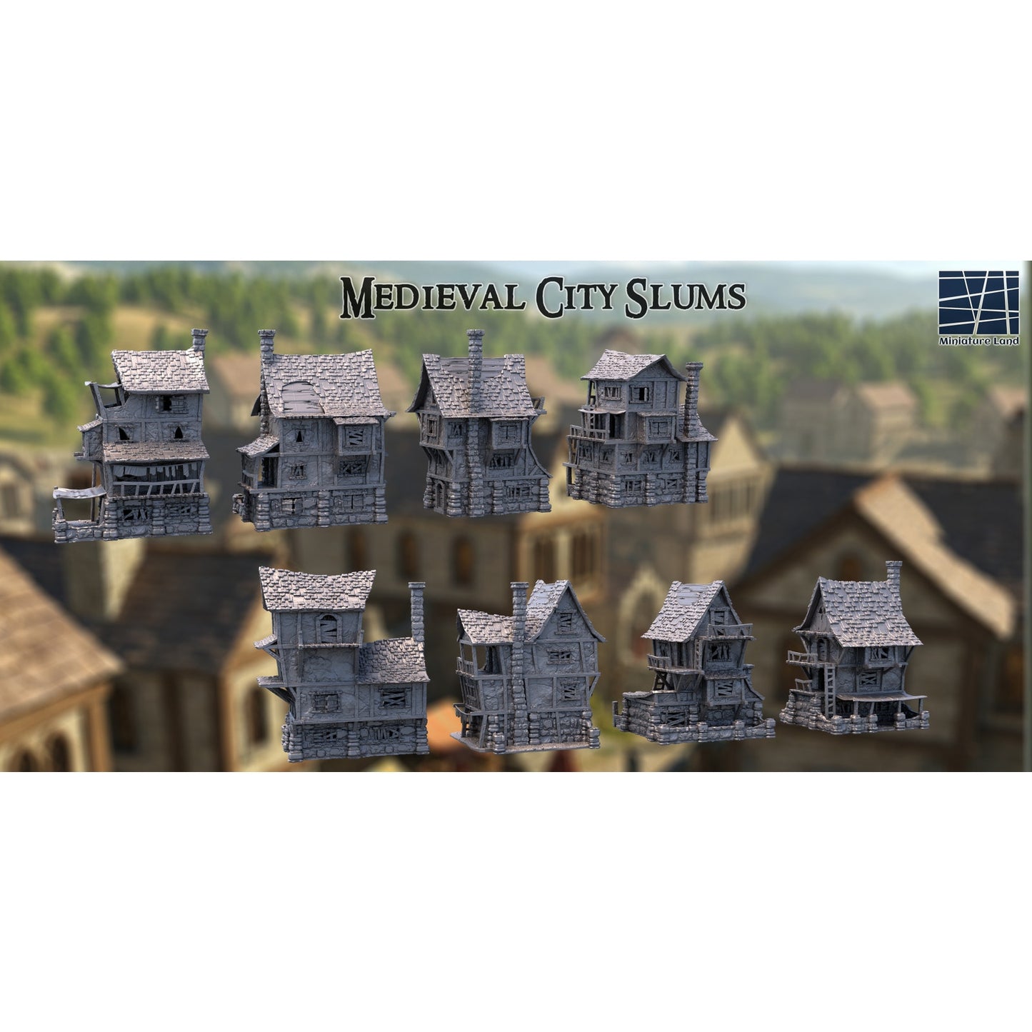 Medieval City Slums DND, Wargames Tabletop Terrain