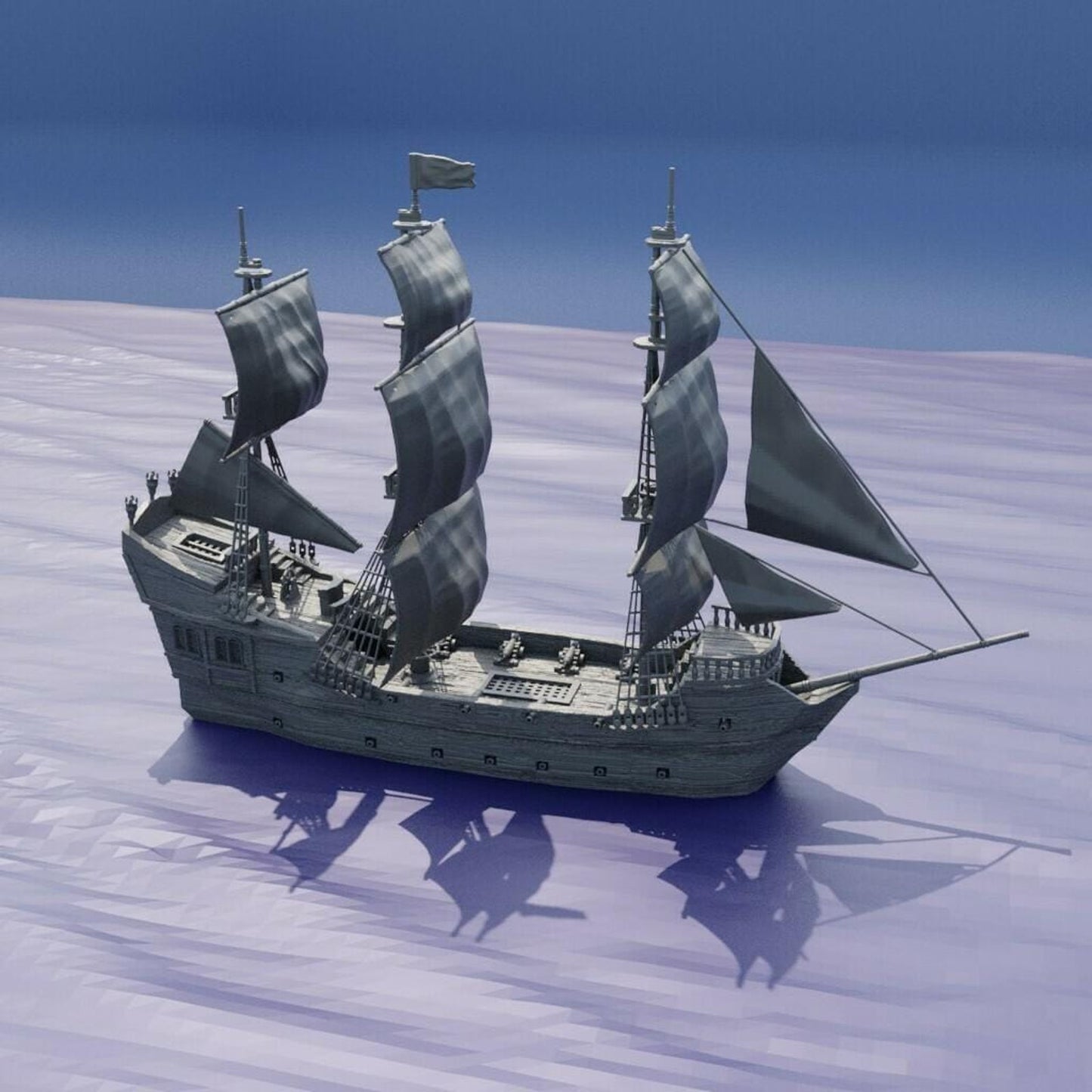 Modular Galley Ship Tabletop Terrain