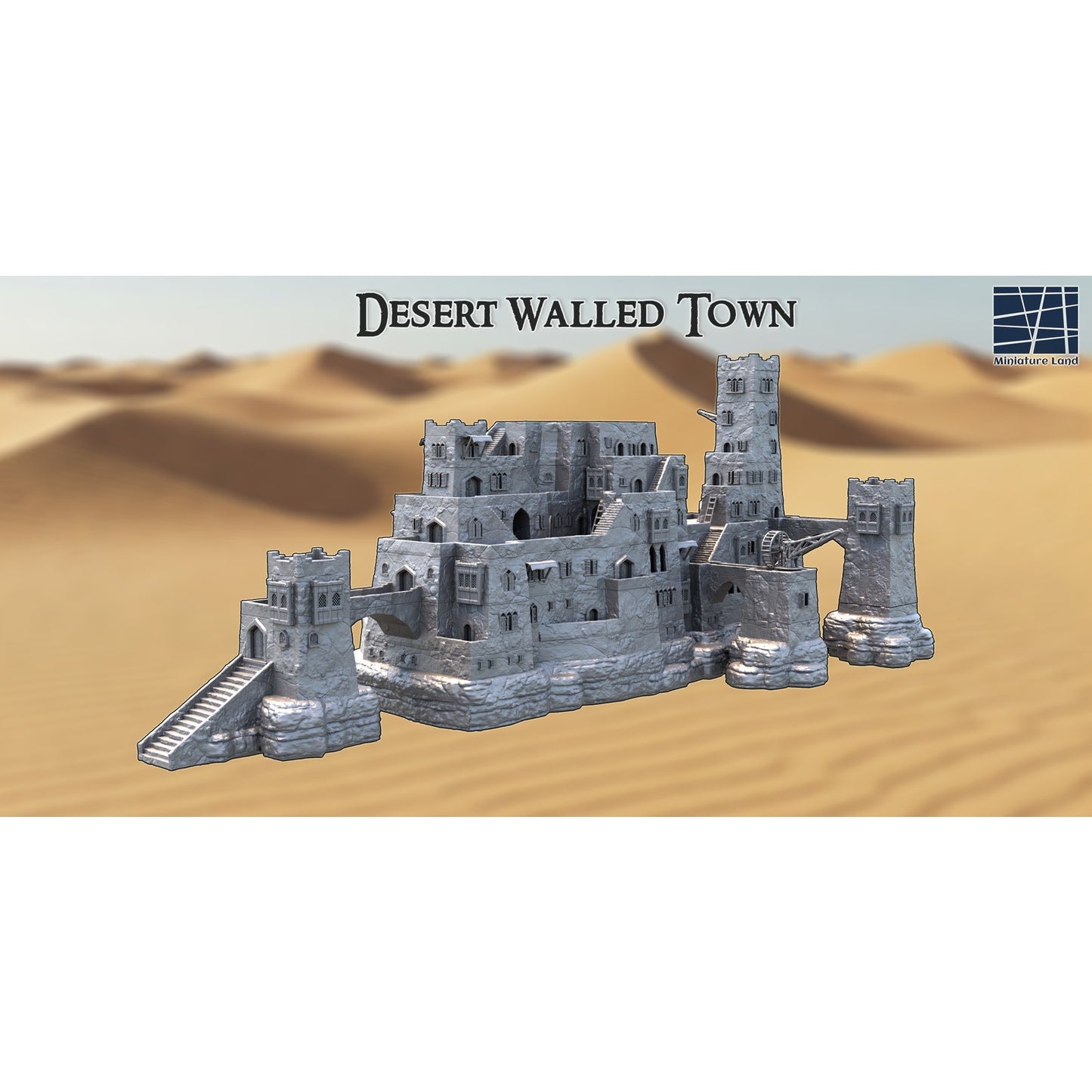 Desert Walled Town DND Terrain 28mm