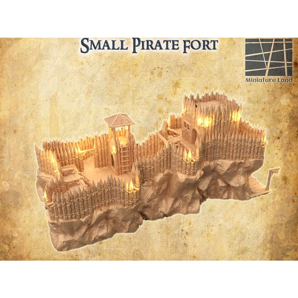 Small Pirate Fort DND, Wargames Tabletop Terrain