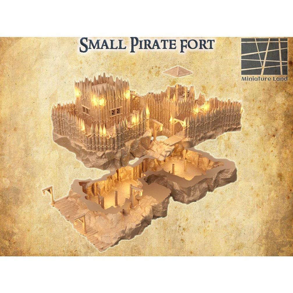 Small Pirate Fort DND, Wargames Tabletop Terrain