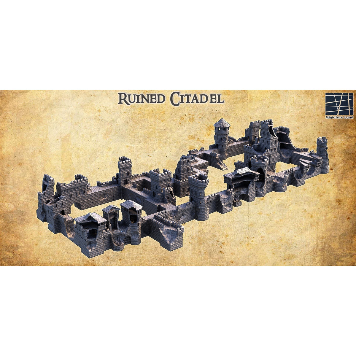Ruined Citadel Modular Castle DND Tabletop Terrain
