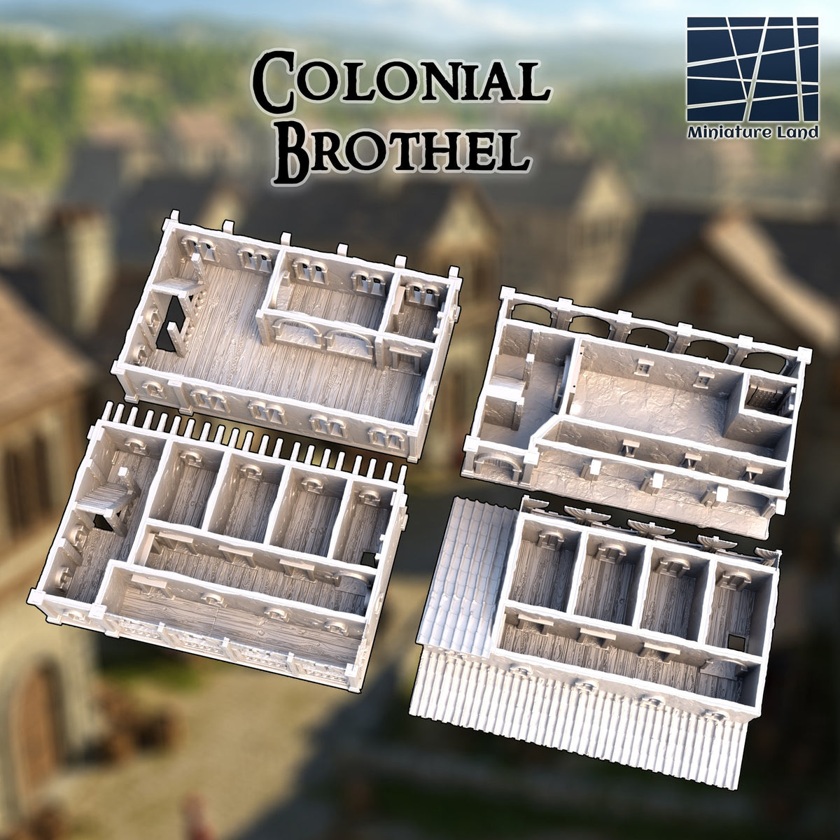 Colonial Brothel DND, Wargames Tabletop Terrain