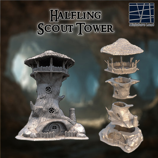 Halfling Scout Tower DND Fantasy Tabletop Terrain