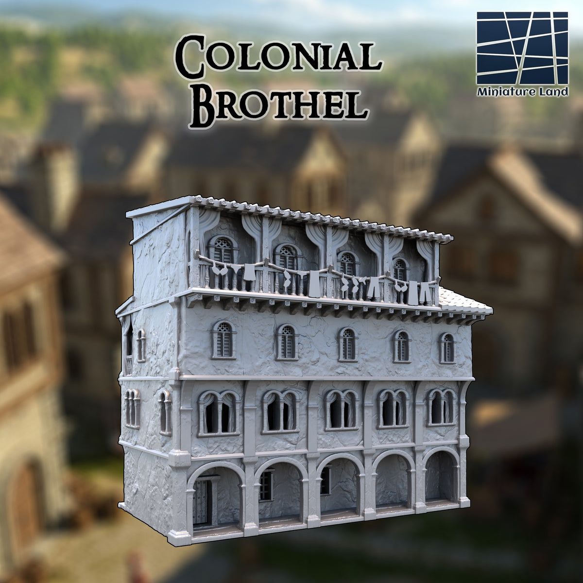 Colonial Brothel DND, Wargames Tabletop Terrain