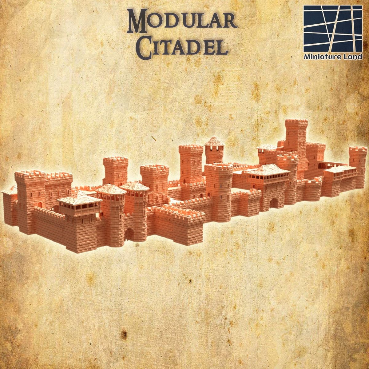 Medieval Modular Castle DND, Wargames Tabletop Terrain