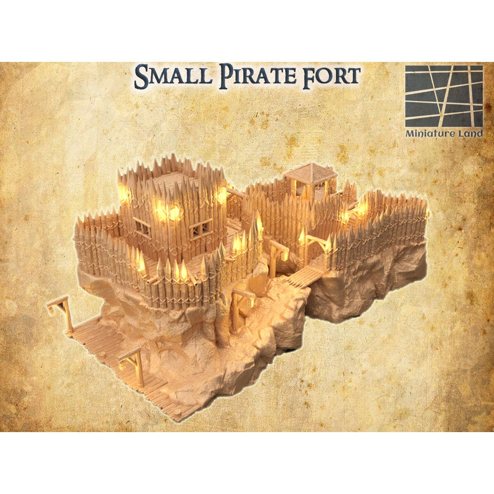 Small Pirate Fort DND, Wargames Tabletop Terrain