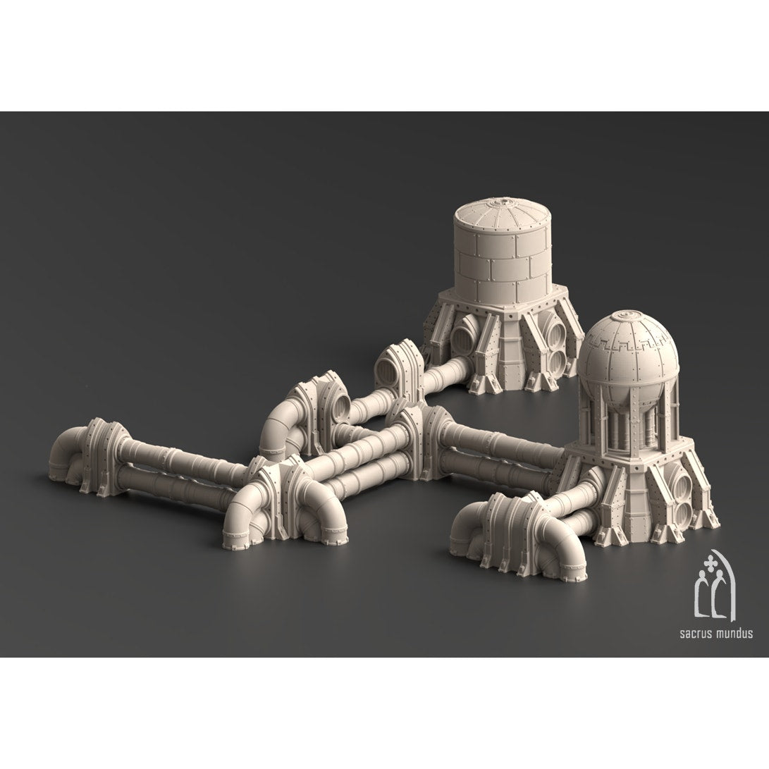 Imperial Oil Field Grimdark Sci Fi Industrial Tabletop Terrain