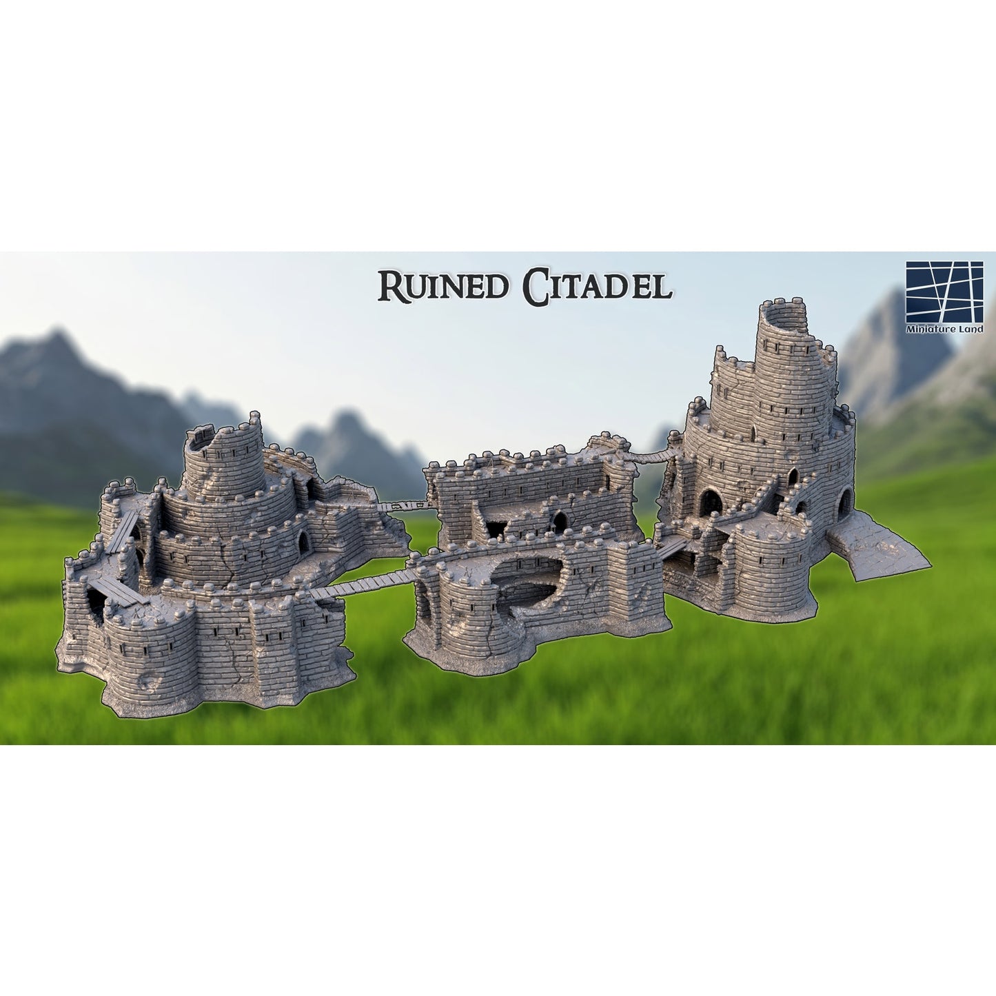 Ruined Citadel DND Terrain Modular Castle Ruins