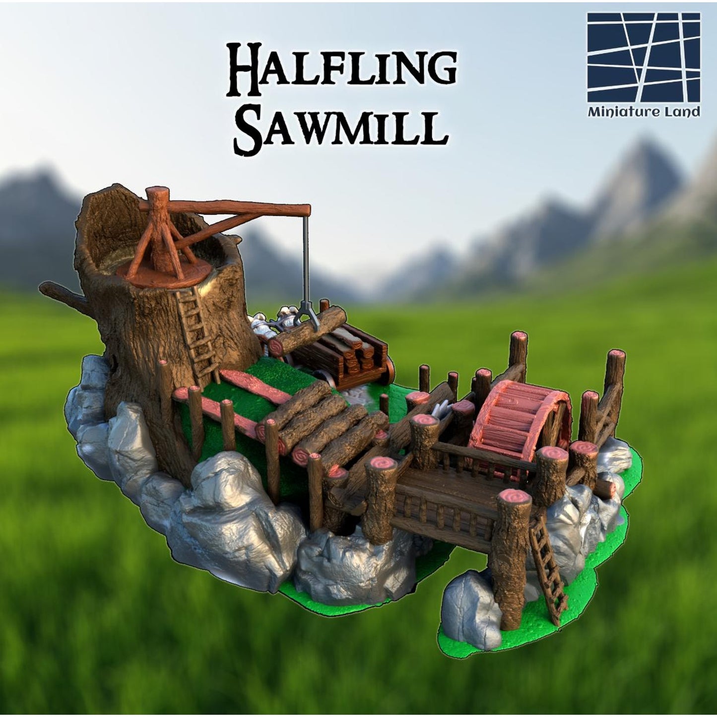 Halfling Sawmill DND Tabletop Terrain