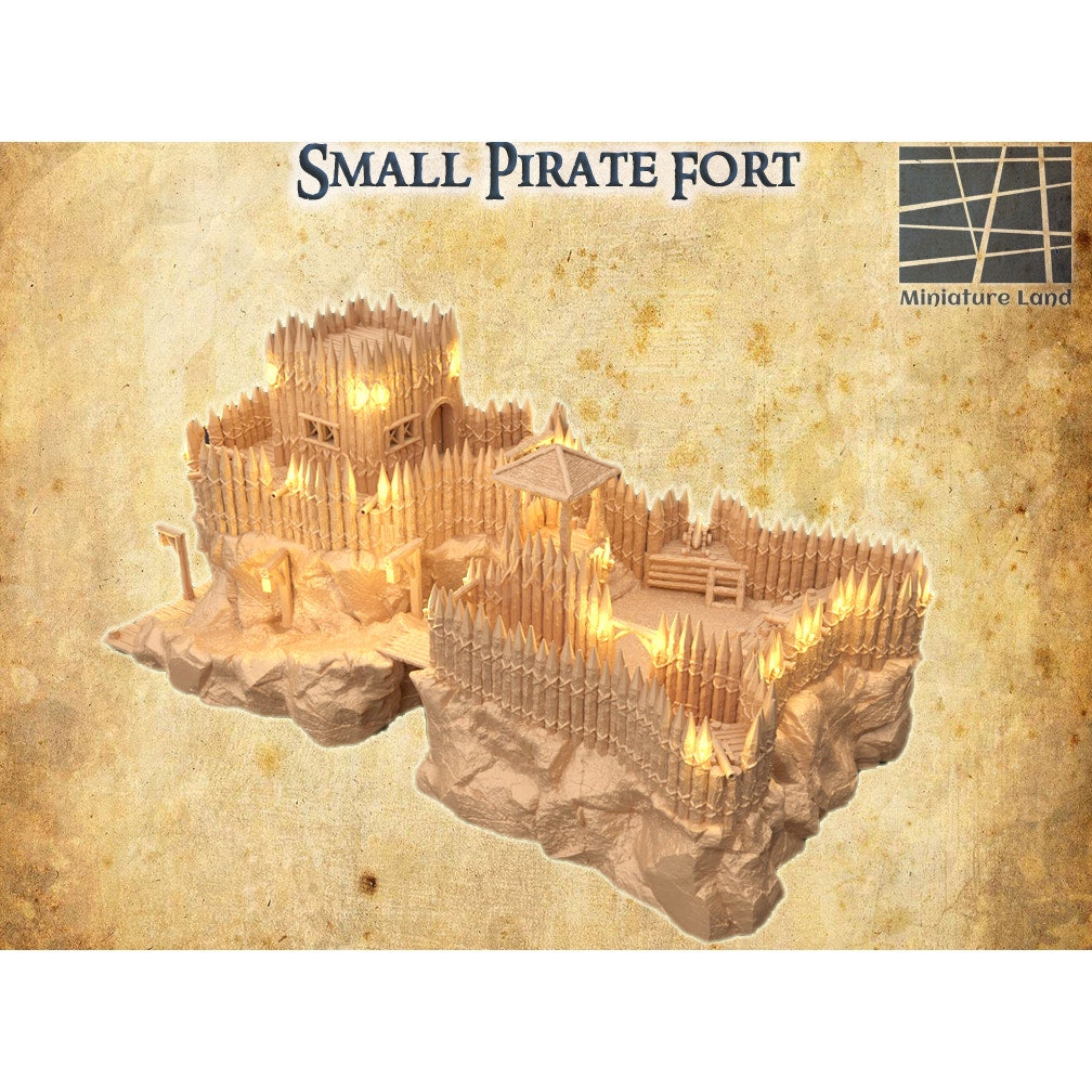 Small Pirate Fort DND, Wargames Tabletop Terrain