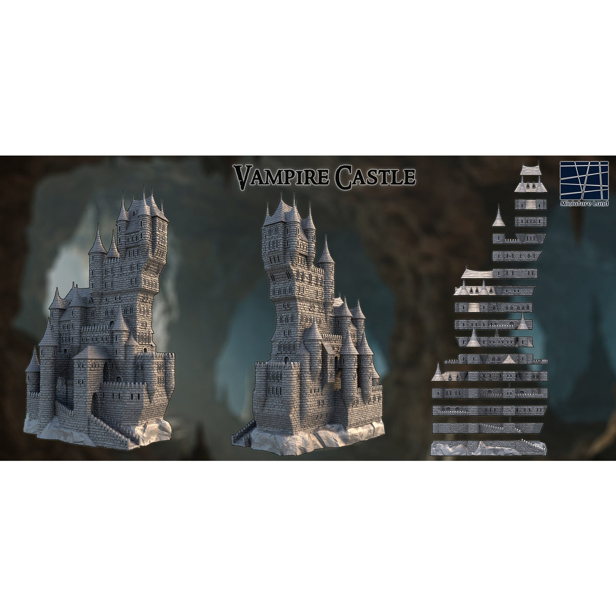 Vampire Gothic Castle DND Tabletop Terrain