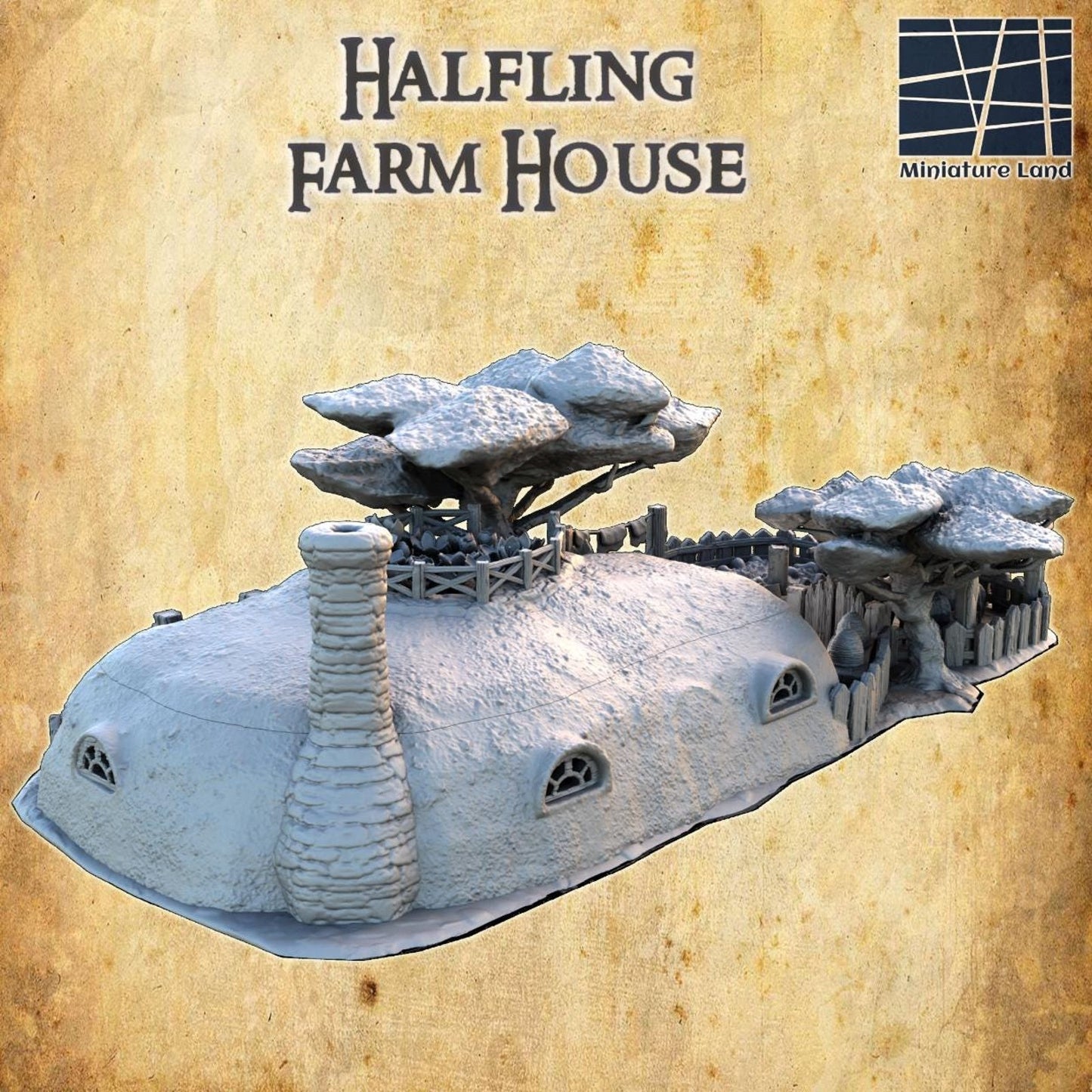 Halfling Farmhouse 28mm Tabletop Terrain